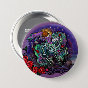 Día de Muertos Horse 7.5 Cm Round Badge