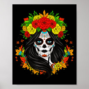 Día De Muertos La Catrina Day Of The Dead Women Su Poster