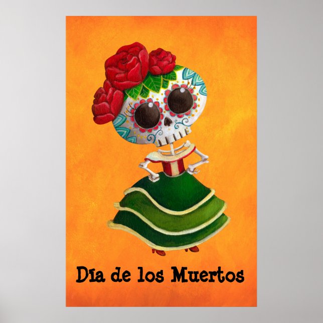 Dia de Muertos Mexican Miss Death Poster (Front)
