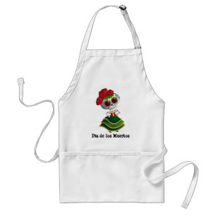 Dia de Muertos Mexican Miss Death Standard Apron