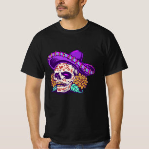 Dia de muertos mexican sugar skull T-Shirt