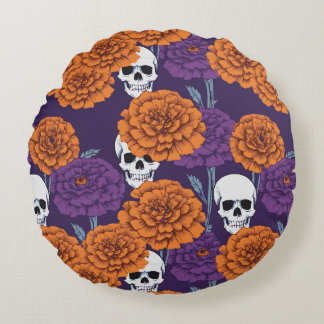 Día de Muertos Round Cushion
