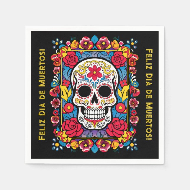 Dia de Muertos Sugar skull Napkin (Front)