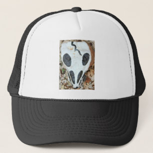 dia del muerte painted skull trucker hat