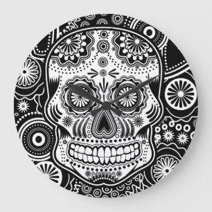 dia delos muertes large clock