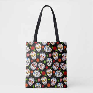 Dia Los Muertos: sugar skulls pattern. Tote Bag