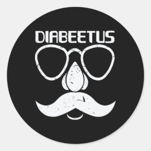 Diabeetus Beard Diabetes Awareness Gift Classic Round Sticker