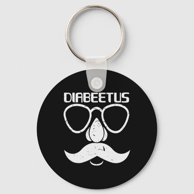 Diabeetus Beard  Diabetes Awareness Gift  Key Ring (Front)