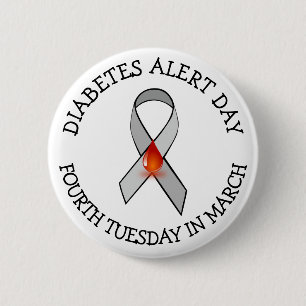 Diabetes Alert Day 6 Cm Round Badge