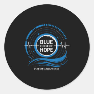 Diabetes Awareness 2024 Circle Of Hope Classic Round Sticker
