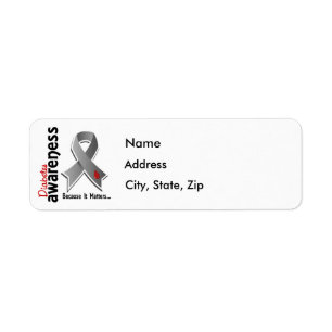 Diabetes Awareness 5 Return Address Label