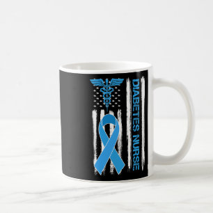 Diabetes Awareness American Flag Diabetes Nurse  Coffee Mug