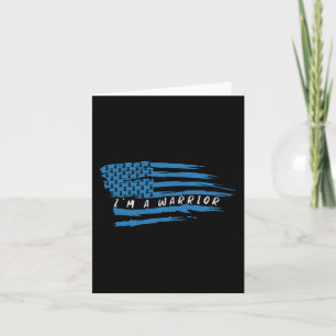 Diabetes Awareness American Flag Warrior T1 T2  Card