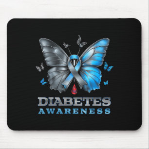 Diabetes Awareness Butterfly Diabetes T1d Women Bl Mouse Pad