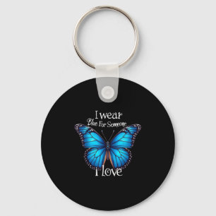 Diabetes Awareness Butterfly Family Support T1d Wo Key Ring