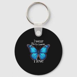 Diabetes Awareness Butterfly Family Support T1d Wo Key Ring