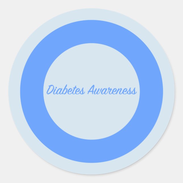 Diabetes Awareness Circle Classic Round Sticker (Front)