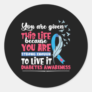 Diabetes Awareness  Classic Round Sticker