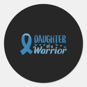 Diabetes Awareness Daughter Of A Warrior T1 T2 Classic Round Sticker