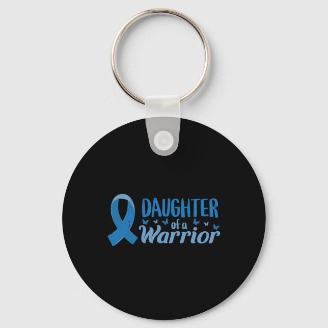 Diabetes Awareness Daughter Of A Warrior T1 T2  Key Ring (Front)
