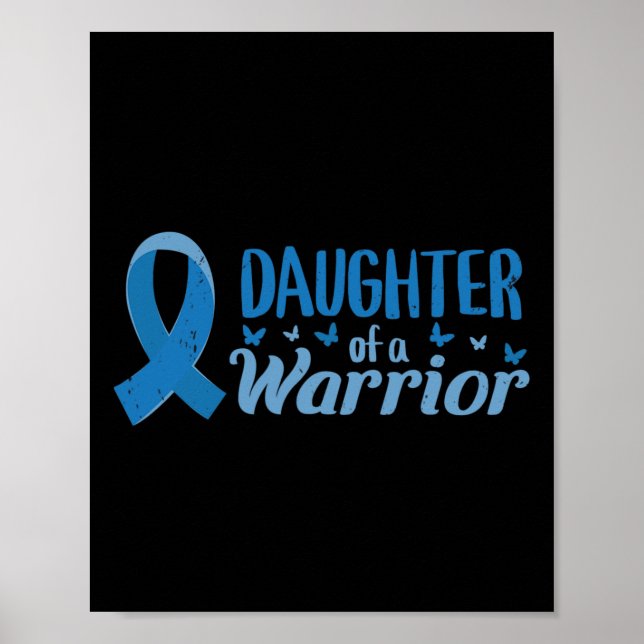 Diabetes Awareness Daughter Of A Warrior T1 T2  Poster (Front)