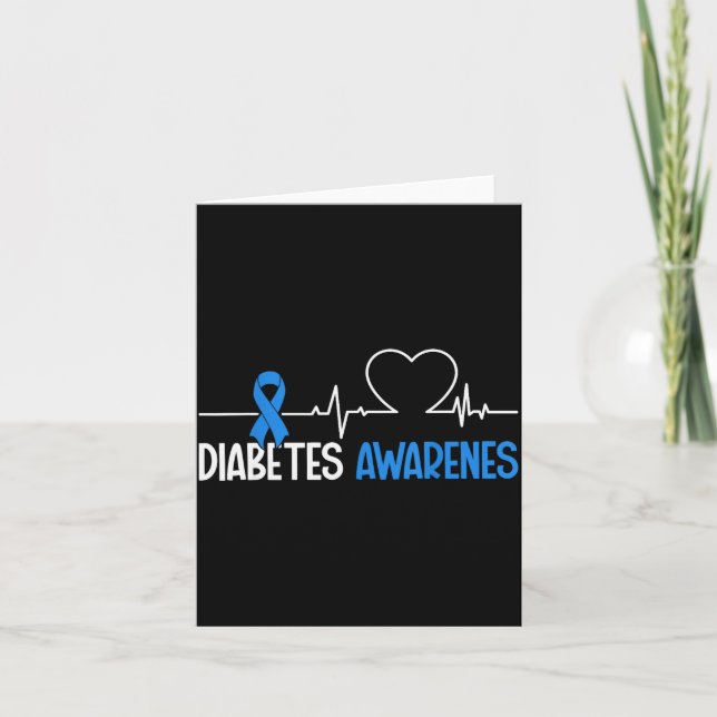 Diabetes Awareness Day World Diabetes Month  Card (Front)