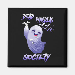Diabetes Awareness Dead Pancreas Society Ghost Hal Magnet