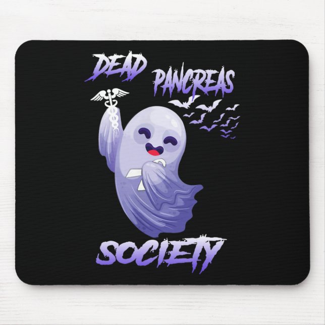 Diabetes Awareness Dead Pancreas Society Ghost Hal Mouse Pad (Front)