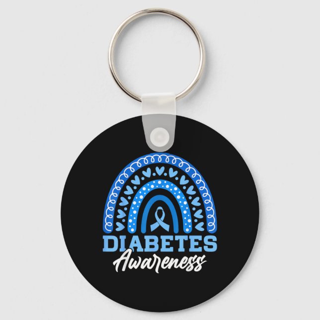 Diabetes Awareness Design 44 Key Ring (Front)
