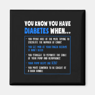 Diabetes Awareness Diabetes Type 1 Fun Pun Or Quot Magnet