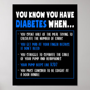 Diabetes Awareness Diabetes Type 1 Fun Pun Or Quot Poster