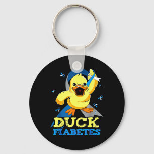 Diabetes Awareness Duck Fiabetes For Mens Key Ring