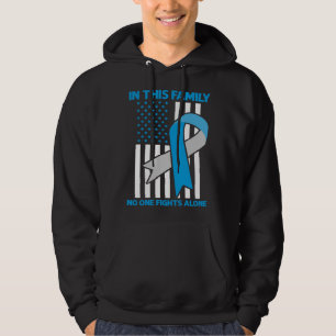Diabetes Awareness Family USA Flag Blue Ribbon Dia Hoodie