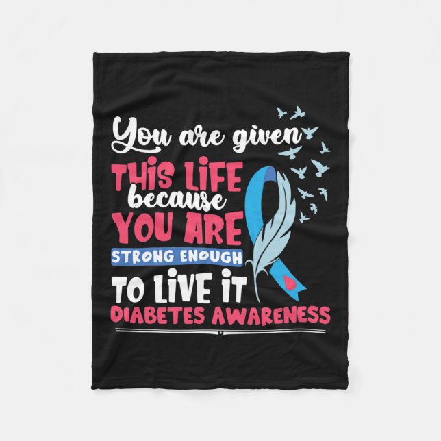 Diabetes Awareness  Fleece Blanket (Front)
