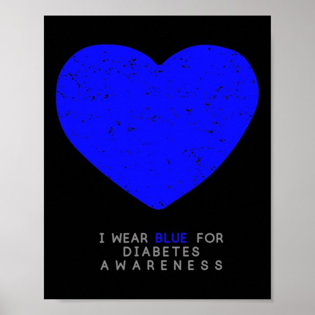 Diabetes Awareness Heart  Poster (Front)
