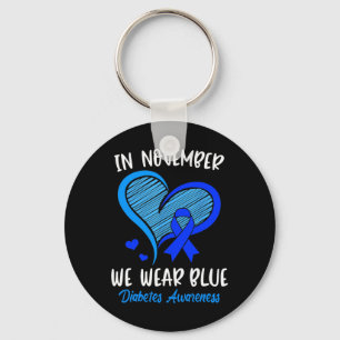 Diabetes Awareness Heart Ribbon In November We Wea Key Ring
