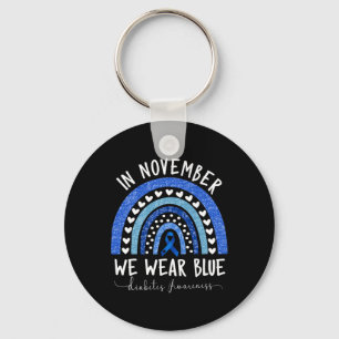Diabetes Awareness In November We Wear Blue 3 Key Ring