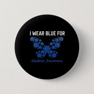 diabetes awareness in november we wear blue hope 6 cm round badge