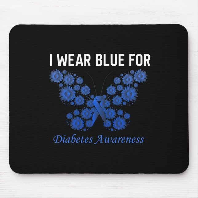 diabetes awareness in november we wear blue hope  mouse pad (Front)