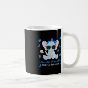 Diabetes Awareness In November We Wear Blue Kids T Coffee Mug