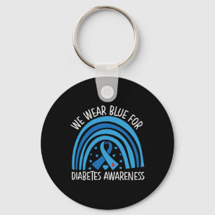 Diabetes Awareness In November We Wear Ribbon Blue Key Ring