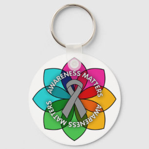 Diabetes Awareness Matters Petals Key Ring