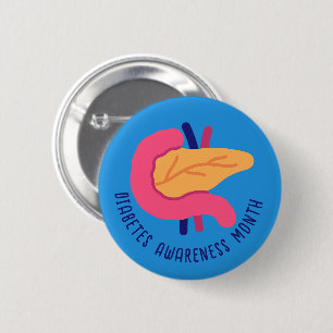 Diabetes Awareness Month 6 Cm Round Badge