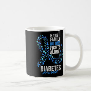 Diabetes Awareness Month Butterflies Blue Ribbon Coffee Mug