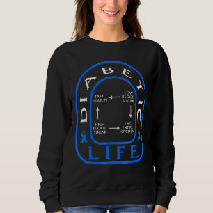 Diabetes Awareness Month Diabetic Life Flow Chart  Sweatshirt