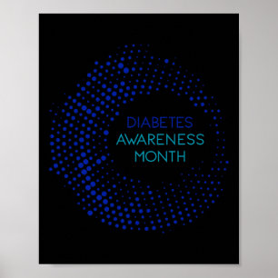 Diabetes Awareness Month For T1 And T2 Diabetics 1 Poster