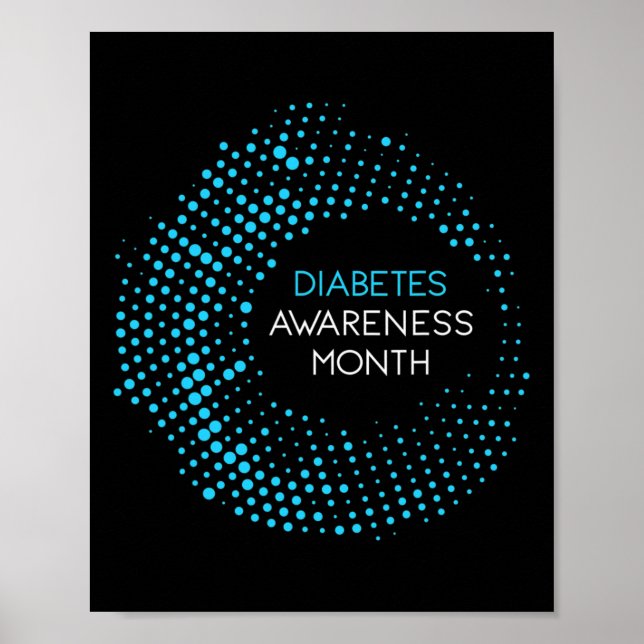 Diabetes Awareness Month For T1 and T2 Diabetics  Poster (Front)