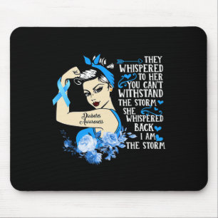 Diabetes Awareness Month Gift For Powerful Warrior Mouse Pad