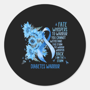 Diabetes Awareness Month Gifts For Powerful Warrio Classic Round Sticker