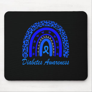 Diabetes Awareness Month Leopard Rainbow Women Mouse Pad